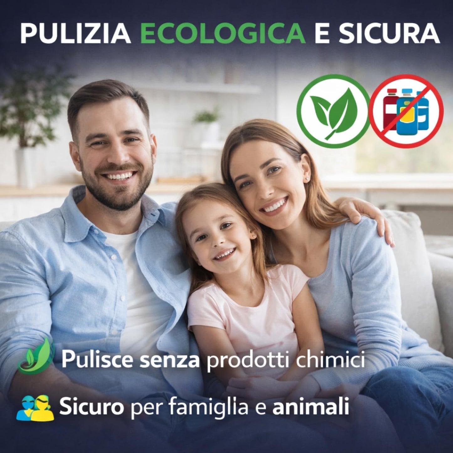Pulitore a Vapore Casa 2500W, Pulitore Vapore Portatile ad Alta Pressione, 6 Velocità Regolabili, Serbatoio 1200 ml, Pulitore a Vapore per Cucina, Bagno, Finestre, Auto con 3 Testine.