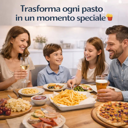 Mandolina per Verdure Multifunzionale con Lame in Acciaio Inox – Affettatrice e Chopper con Spessore Regolabile.